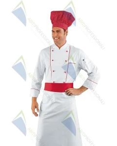COOK CHEF JACKET RED COT.100%